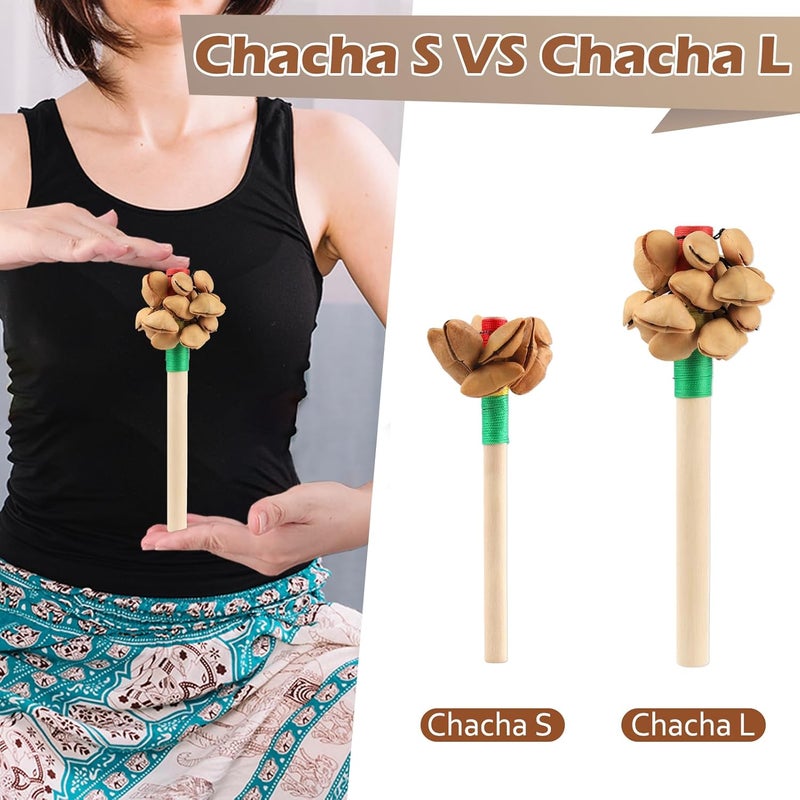 GOGHOST Large African Natural Shaker Cacho Seed Pod Rattle Handmade Percussion Gifts Peruvian Musical Instrument - Nature Sounds for Meditation, ASMR, Sound Therapy, Yoga (Chacha-1 Pack) - Image 4